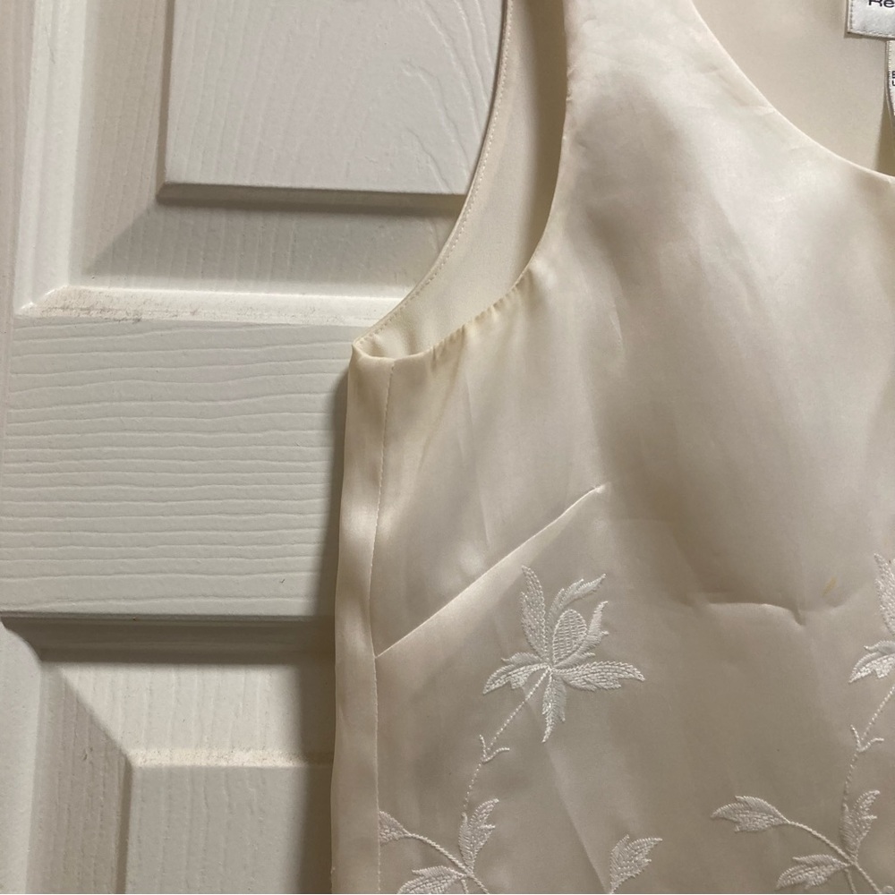 Vintage 100% Silk Embroidered Cream Blazer and Tank Set - Rena Rowan 4P - Picture 9 of 14